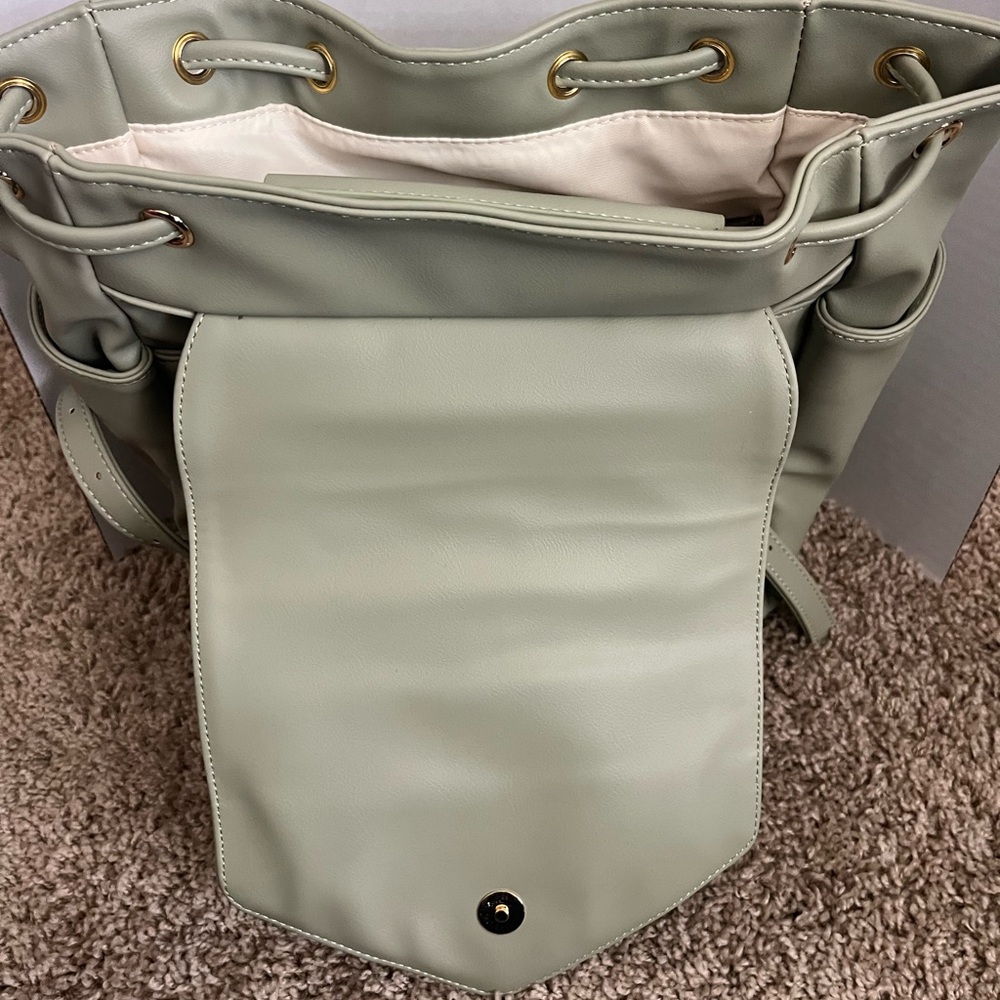 White Elm Sage Luna Drawstring Backpack - Picture 6 of 11